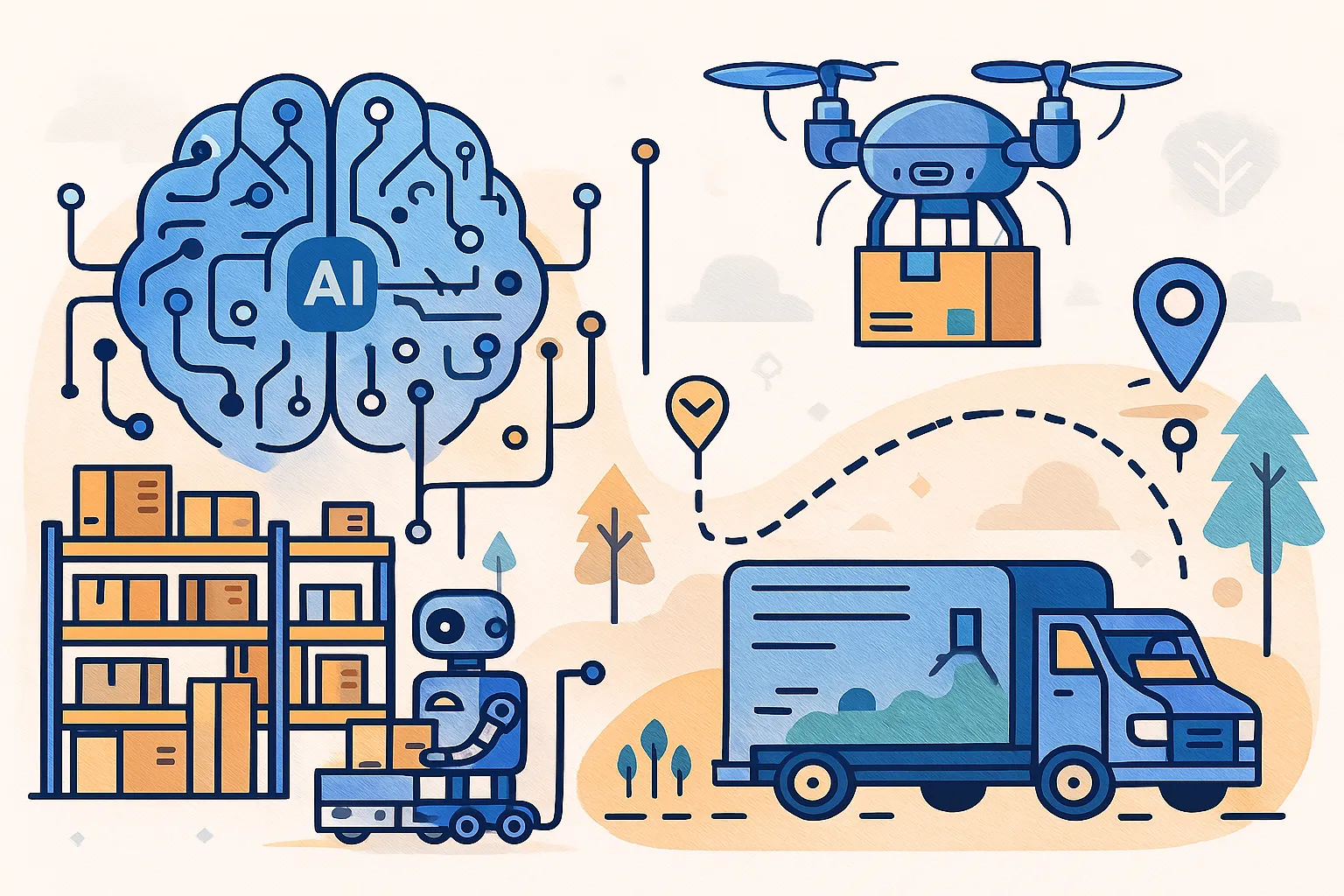 Comment l’intelligence artificielle révolutionne la logistique moderne