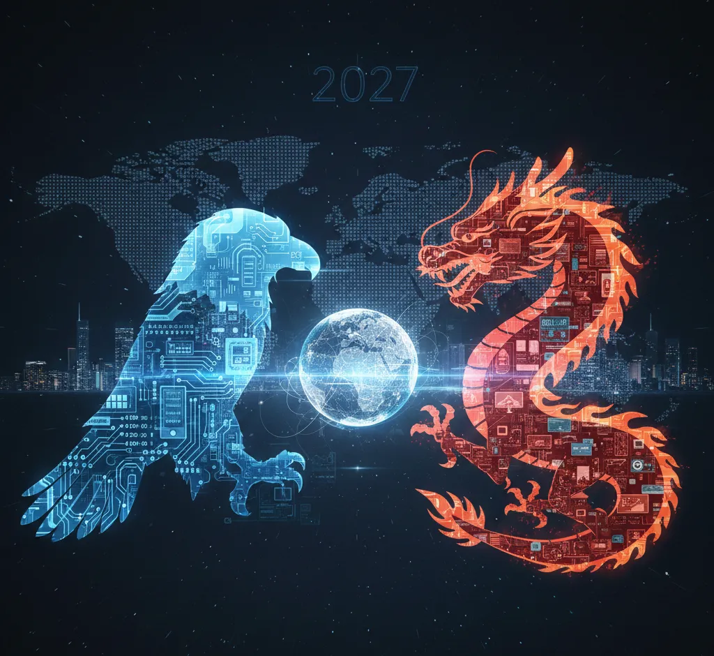 Géants de l’IA : la rivalité Chine–États‑Unis à l’horizon 2027