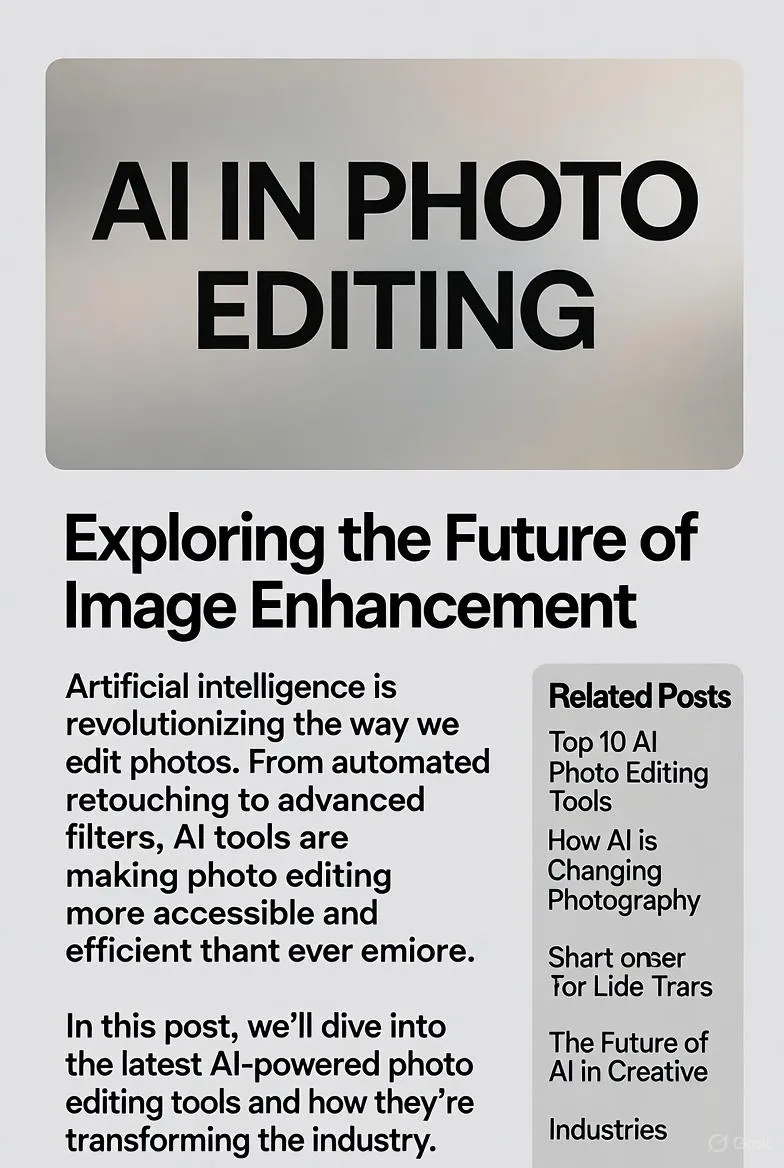 Les Avantages Révolutionnaires de l'IA dans l'Édition de Photos Personnelles